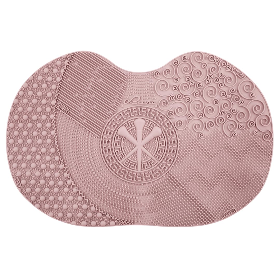 Luvia Silicone Makeup Brush Cleaning Mat with Suction Cup - Effective Brush Cleaning - Professional Makeup Brush Cleaner