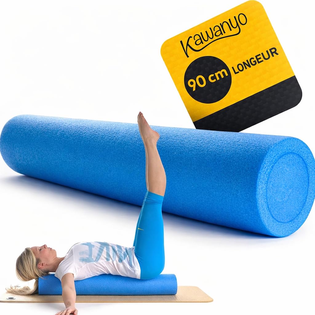 Rouleau de Massage pour Fascias et Muscles Foam Roller pour Fitness Pilates Yoga et Récupération Musculaire