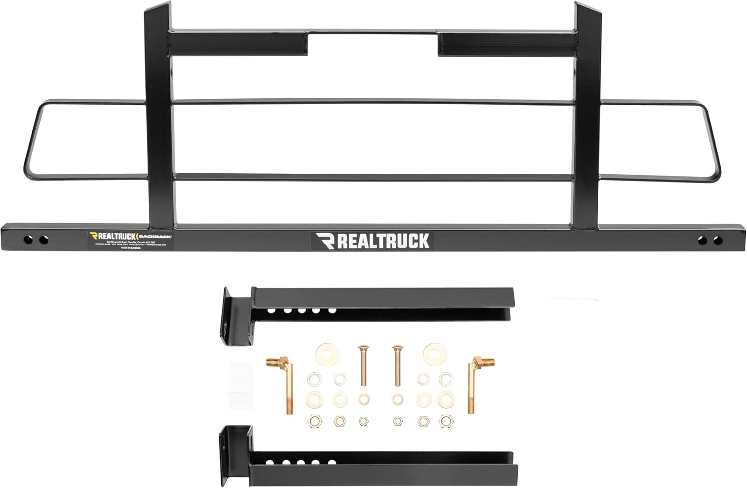 RealTruck BACKRACK Hardware Kit for use w/Low-Profile Tonneau, Black, No Drill | 40122 | Fits 2019-2025 Chevrolet/GMC Silverado/Sierra 1500 LD/Limited