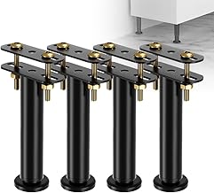 Set of 4 Adjustable Height Bed Legs from 25 to 42 cm - Medium Heavy Duty Support Legs for Bed Frame - Reinforcement Kit for Slatted Frame
