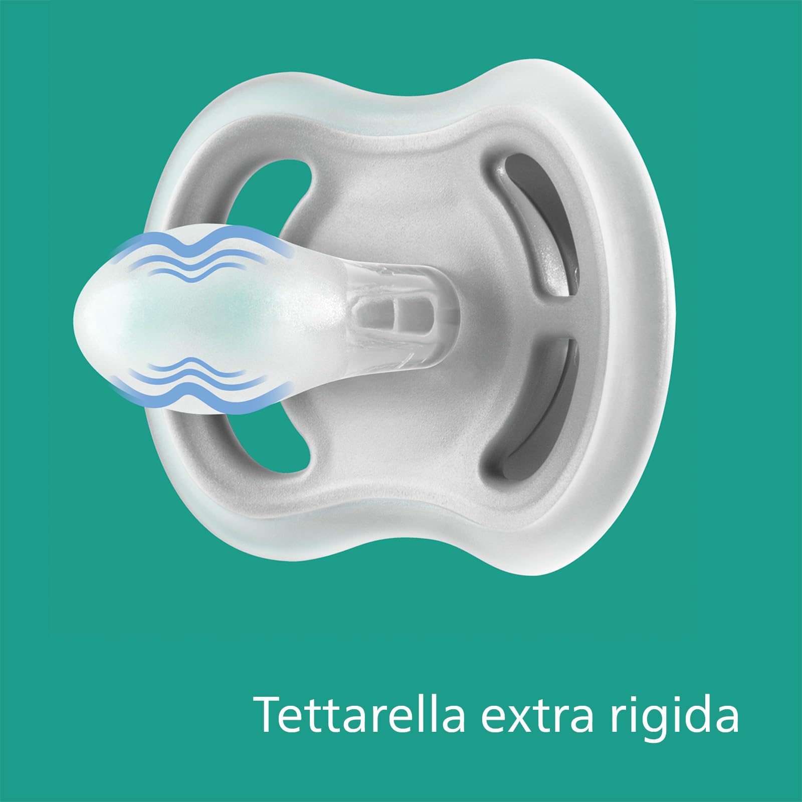 Ciuccio Philips Avent ultra air - 2 ciucci leggeri e traspiranti per bambini da 18 mesi in su, senza BPA, con custodia da trasporto per sterilizzatore (modello SCF349/22)