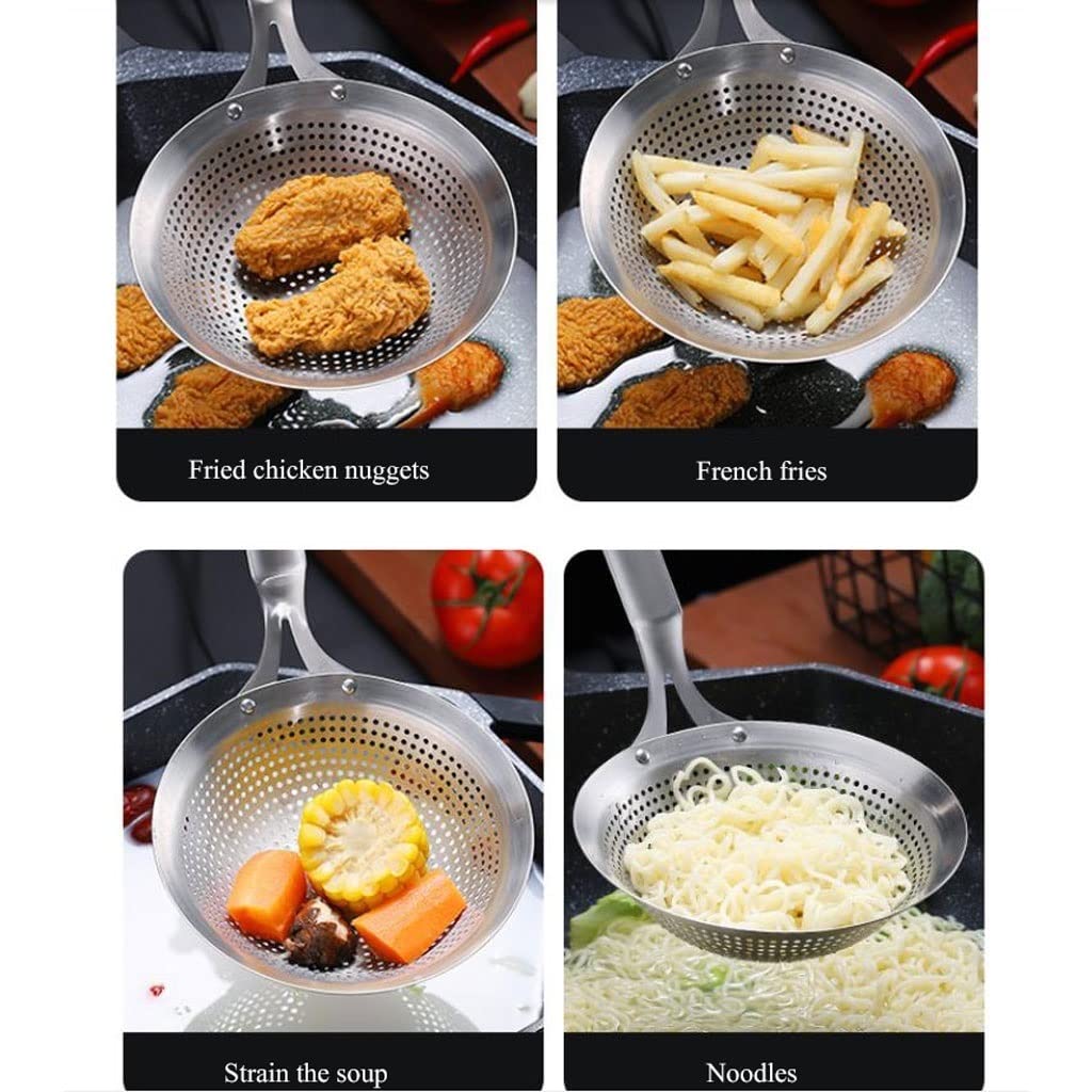 Schaumlöffel Küchenskimmer, extra großer Schaumlöffel, Sieb aus Edelstahl 304 mit Griff for Abtropfen und Braten, Sieb, Schöpfkelle, Küchenutensilien (17,52 Zoll) Skimmer zum Kochen ( Size : XL )