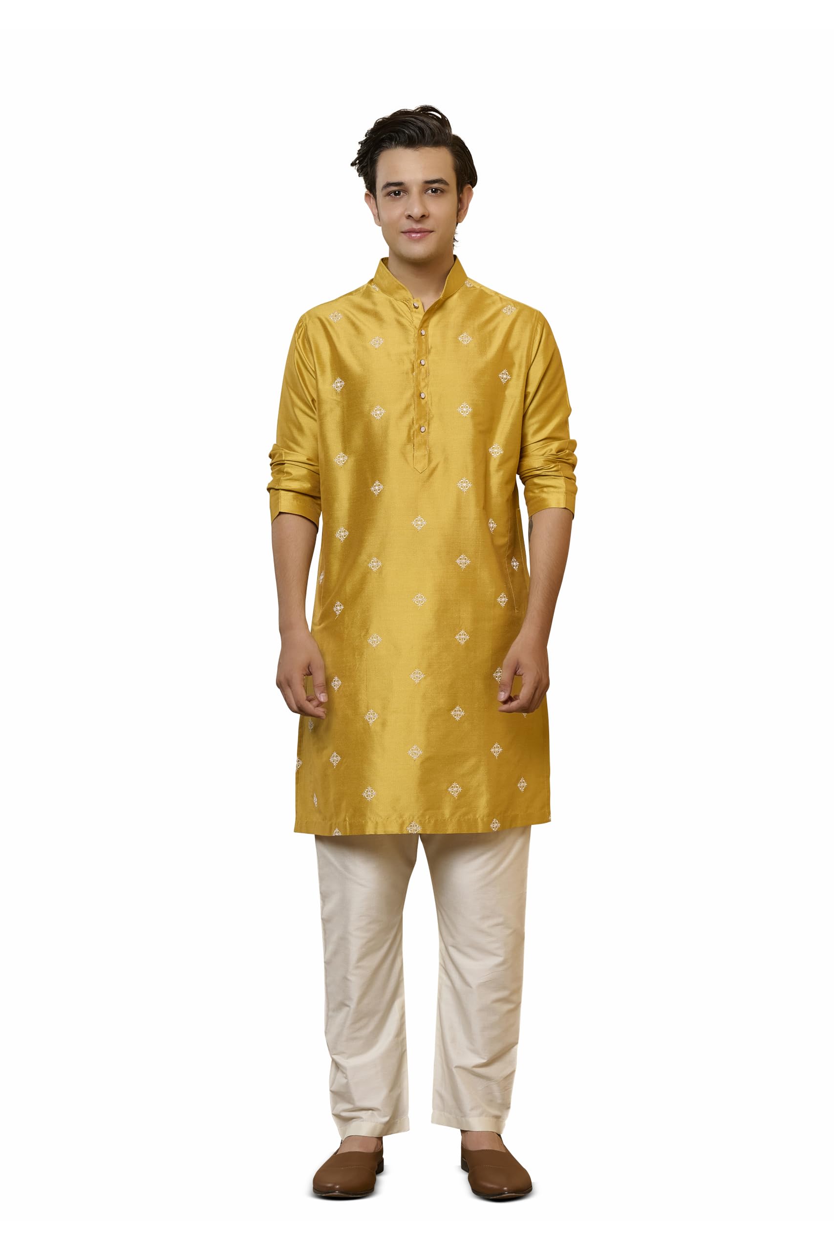 tasva Yellow Embroidered Kurta Set-picture-30