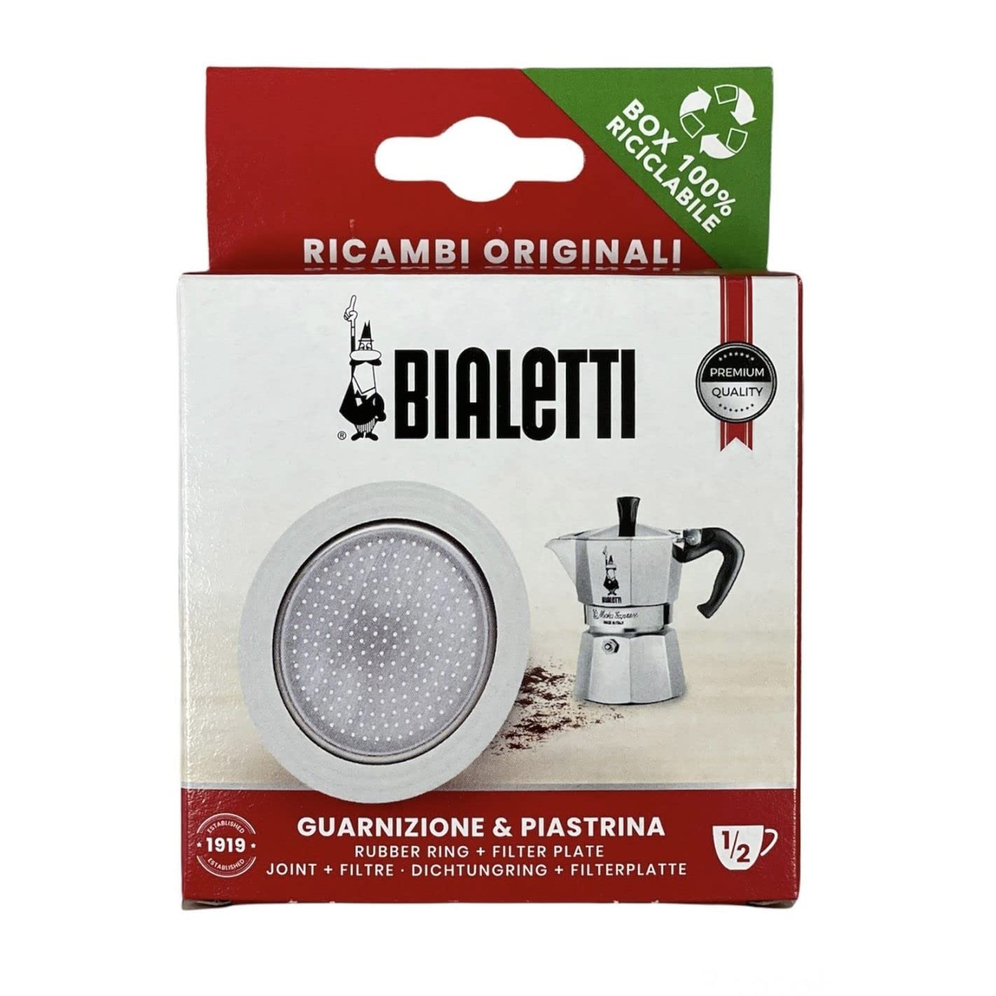 BIALETTI BIA640301 Pack of 1 Gasket and 1 Plate Mokina