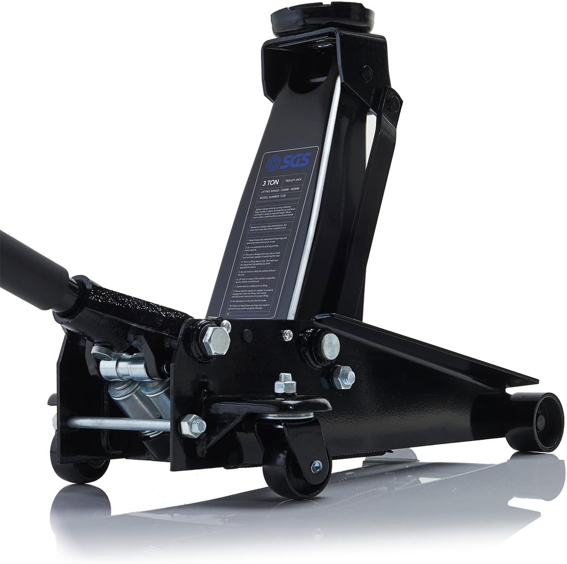 3 Ton Heavy Duty Trolley Jack - 465mm Lift Height