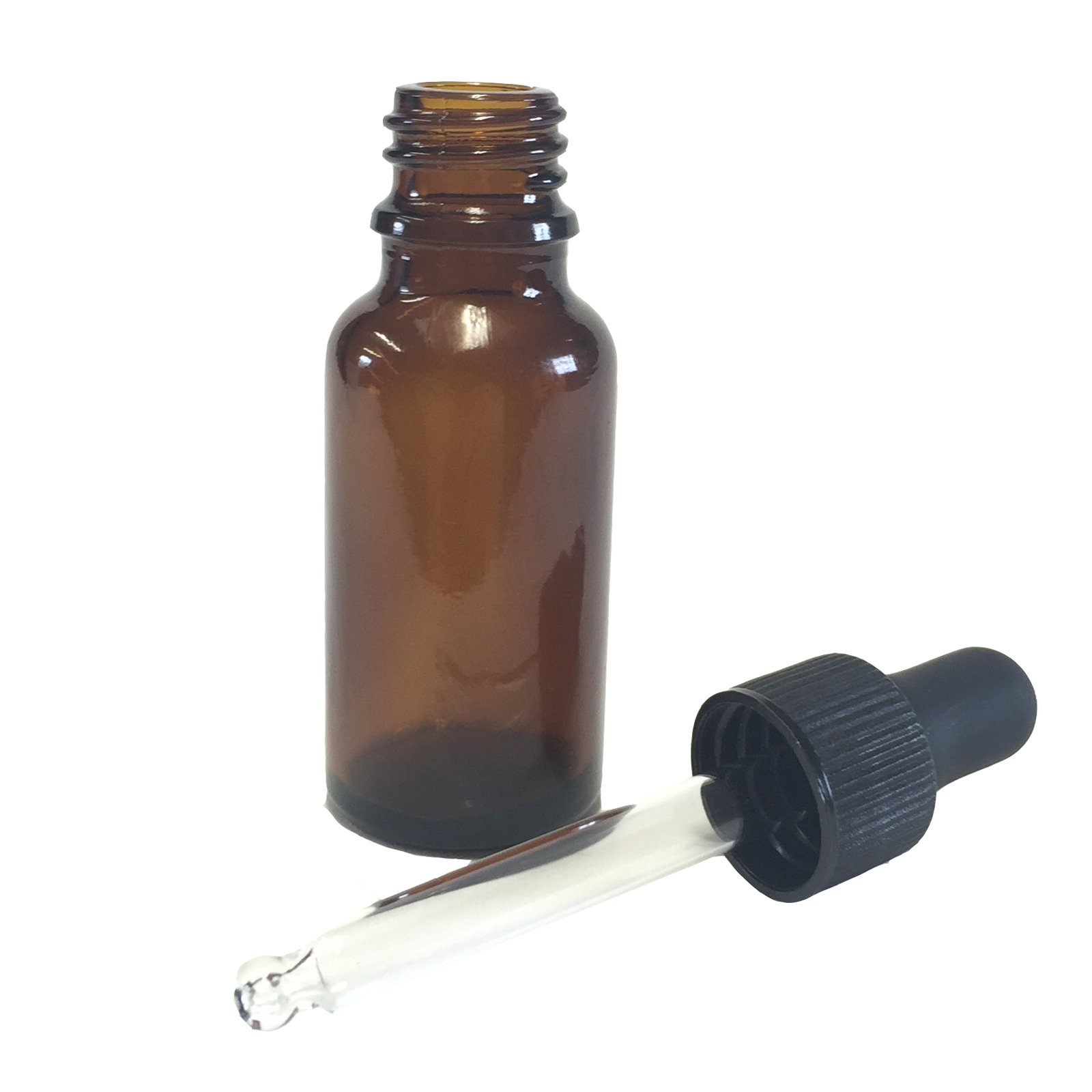 Qualicare Amber Brown 24 Bottles Of Amber Aromatherapy Medicinal Oil Eye Liquid Screw Top Pipette Glass Dropper Bottles 20Ml