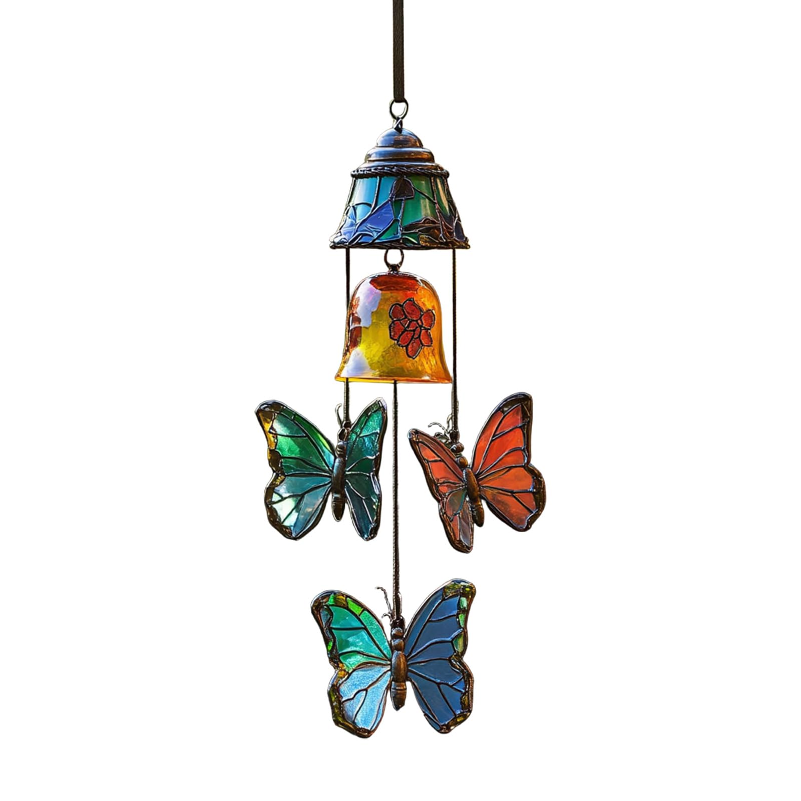 APGLSXY Gift Butterfly Wind Chimes Features Elegant Design and Pleasant Sound for Birthdays Holidays and Home Decoration Iron Butterfly Decoration
