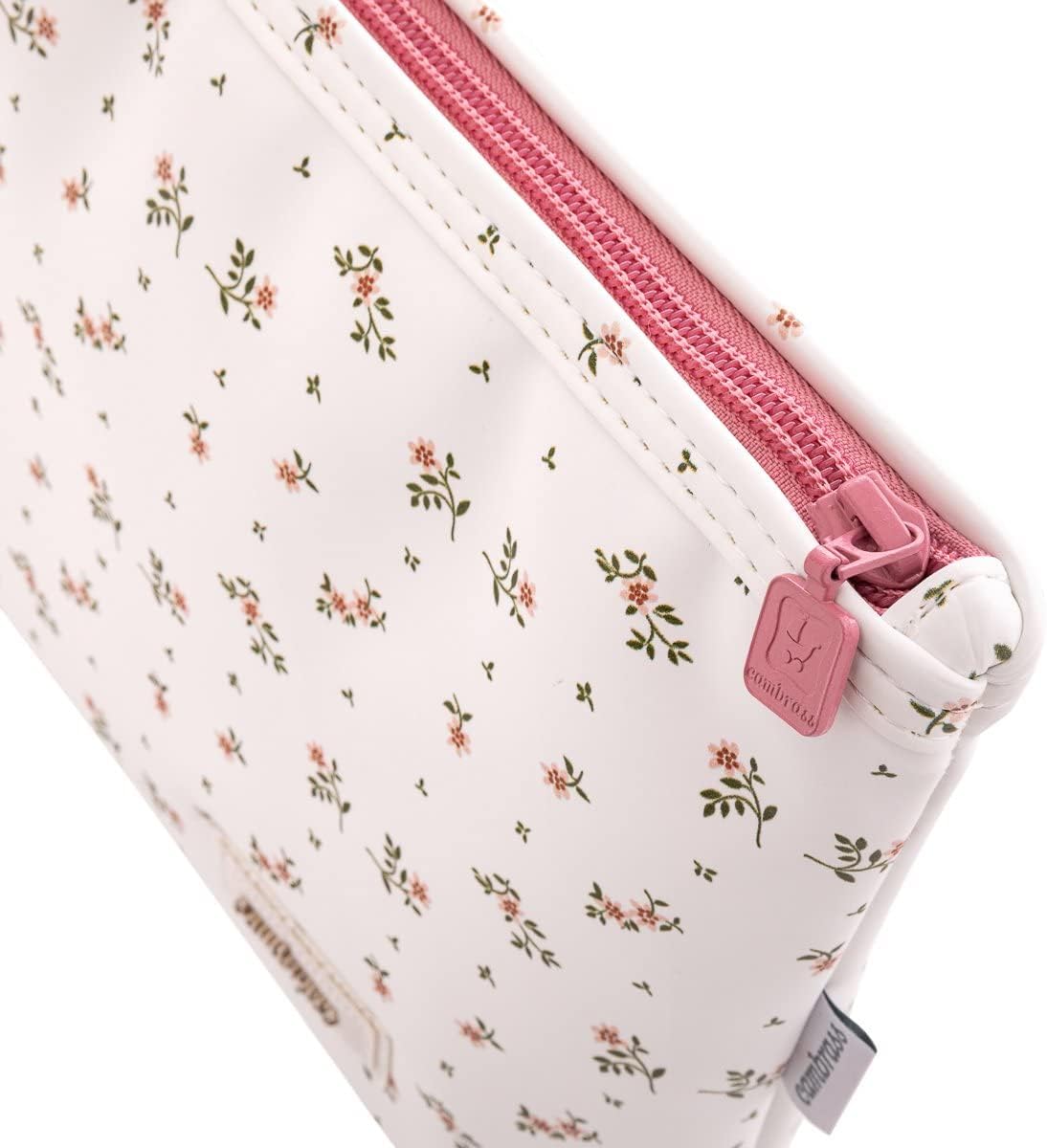 Cambrass Toiletry Bag - Toiletry Bag - Baby Toiletry Bag with Zip - Toiletry Bag - Aura Beige/Flowers 6 x 28 x 20 cm