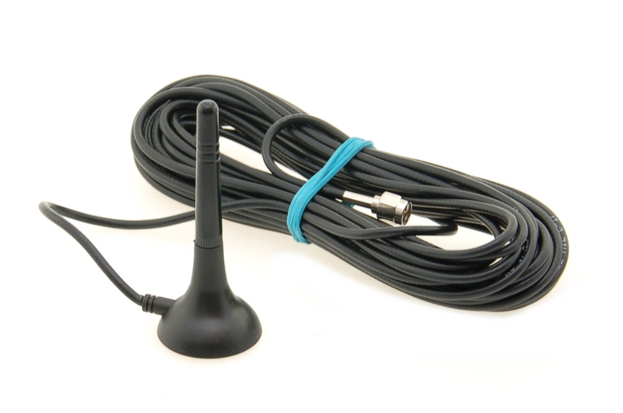 Antenne mit Magnetstandfuß für 2G (GSM), 3G (UMTS), 4G (LTE) mit SMA/M Stecker und 8m Kabel 2,2 dBi Gewinn
