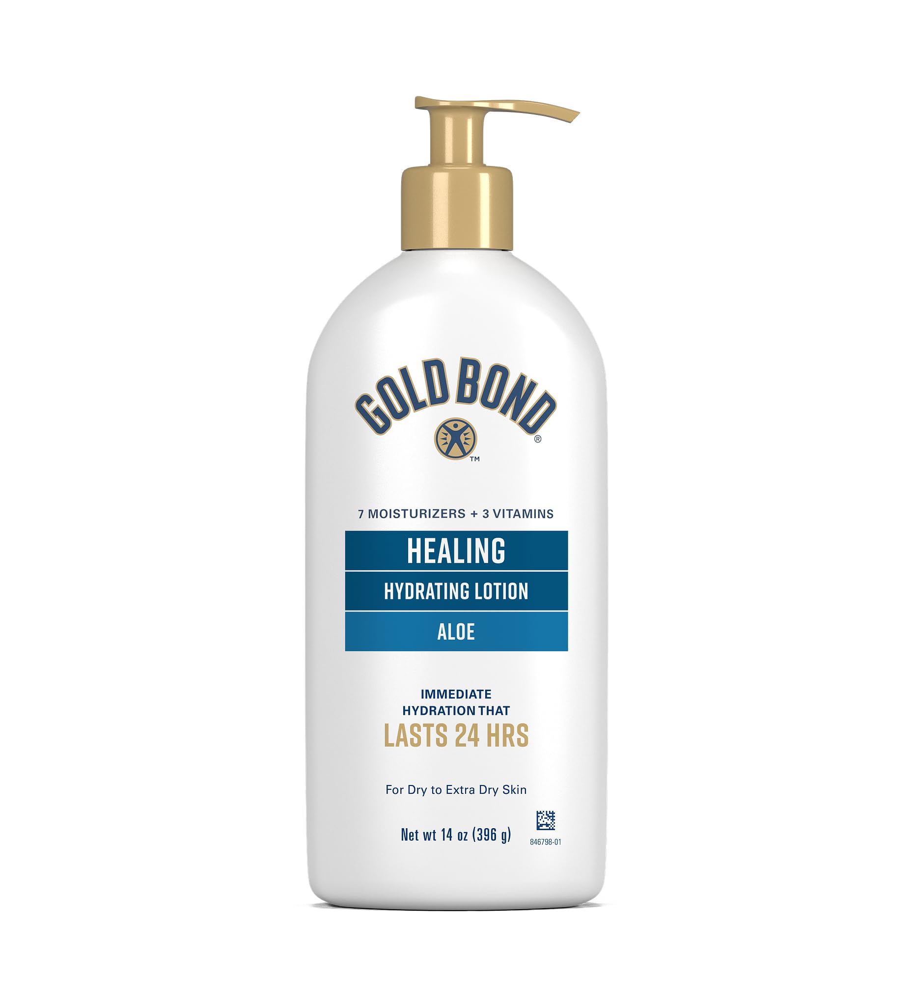 Gold Bond Ultimate Healing Skin Therapy Lotion with Aloe, 14 oz., Non-Greasy & Hypoallergenic