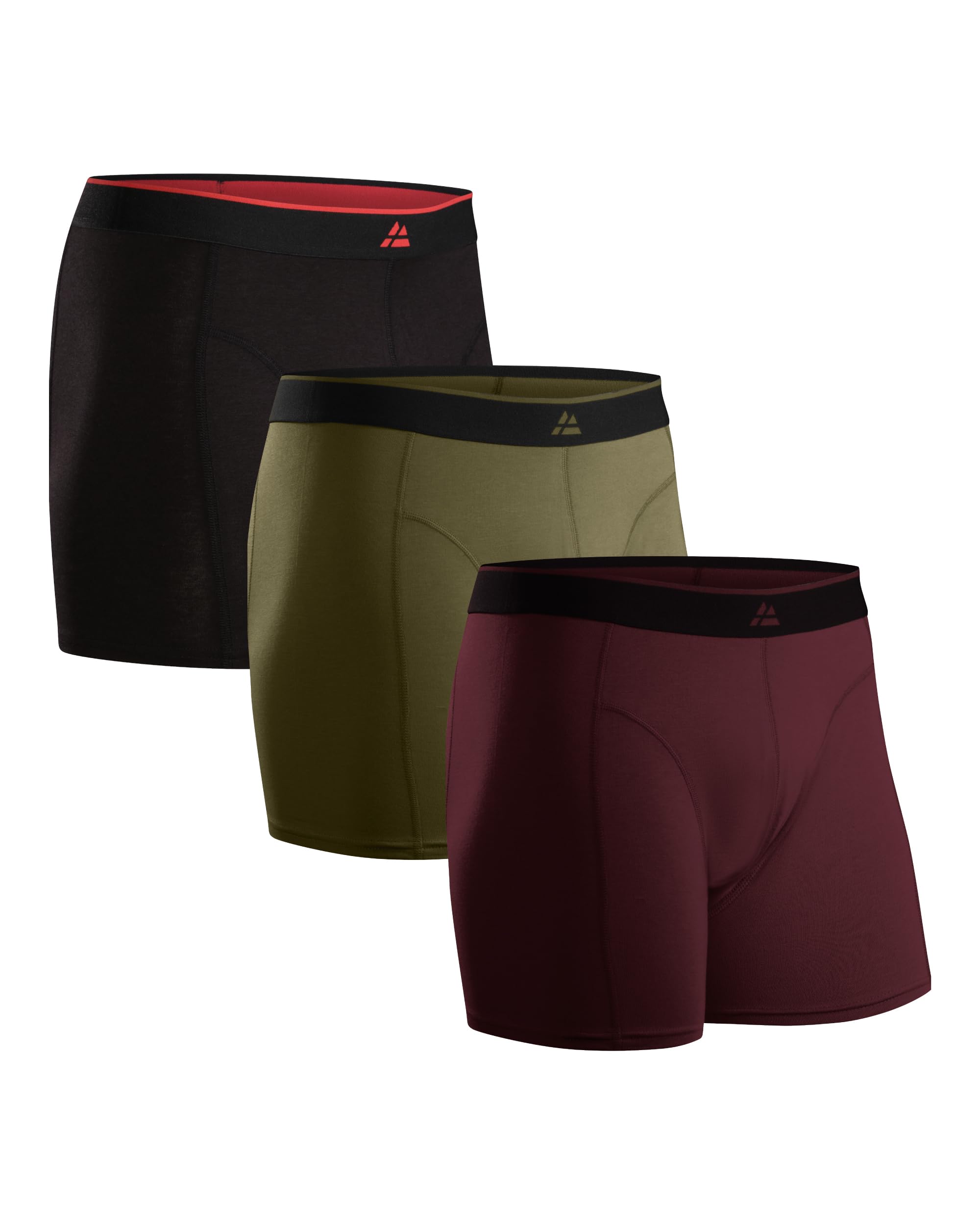 DANISH ENDURANCE Boxer Uomo in bambù Ultra Morbido, Mutande Boxer Bamboo Comodi, Traspiranti, con o Senza Patta Frontale, 3 Paia