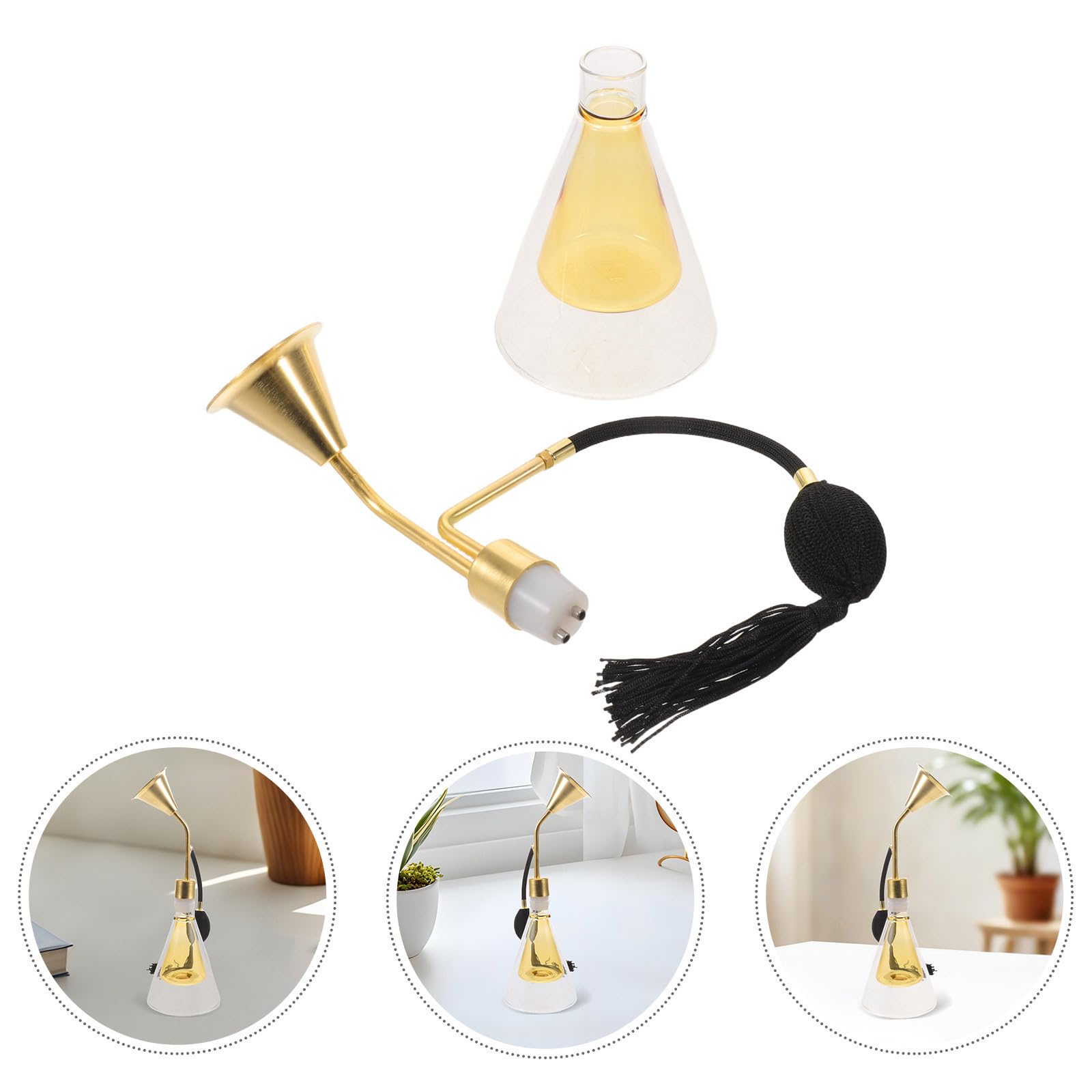 Alipis Diffusore di Aromi in Vetro Oro Elegante per Confronto Profumi e Spazio Aromatico Multistrato per Ambienti Spa e Uso Domestico