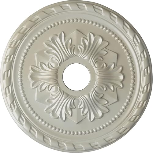 Miniatura 122 de Ekena Millwork CM20PM Medallón de techo Palmetto, 20 7/8 pulgadas de diámetro exterior x 3 5/8 pulgadas de diámetro interior x 1 5/8 pulgadas, Primed