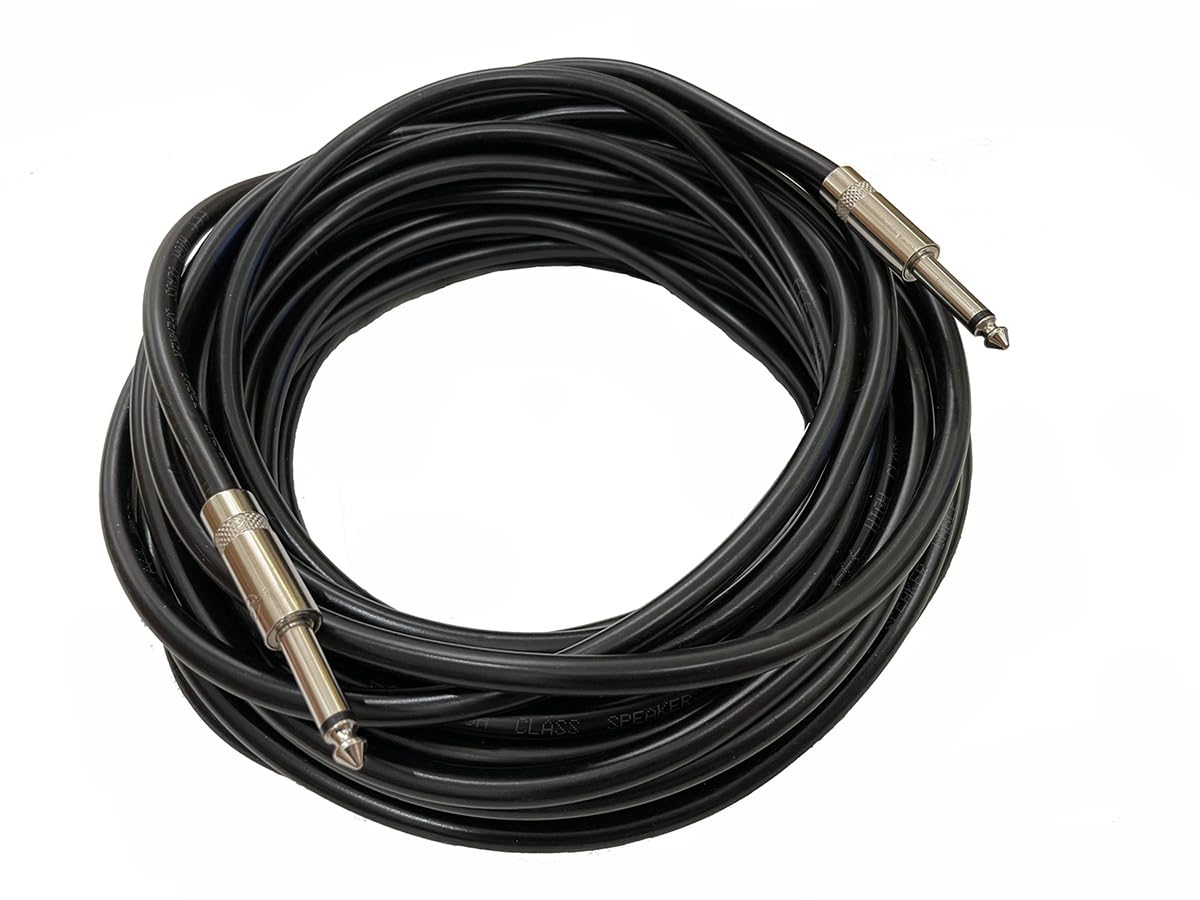 Professional 25 Feet 12 Gauge 1/4" to 1/4" TS Speaker Cables - 12AWG 25ft DJ/PA Speaker Cords Amp Audio Wires - 2 Pack - Image 2