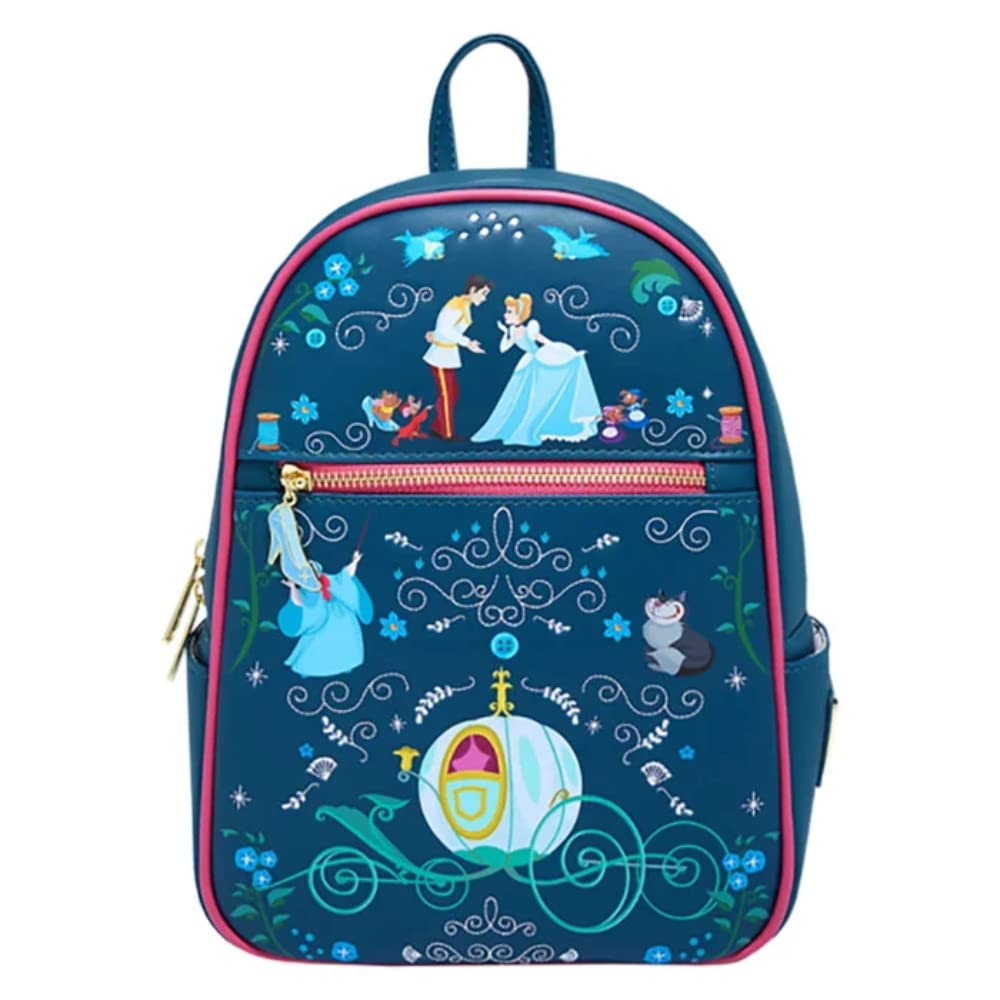 Loungefly Women's Multicoloured Disney Cinderella Storybook Mini Backpack, One Size
