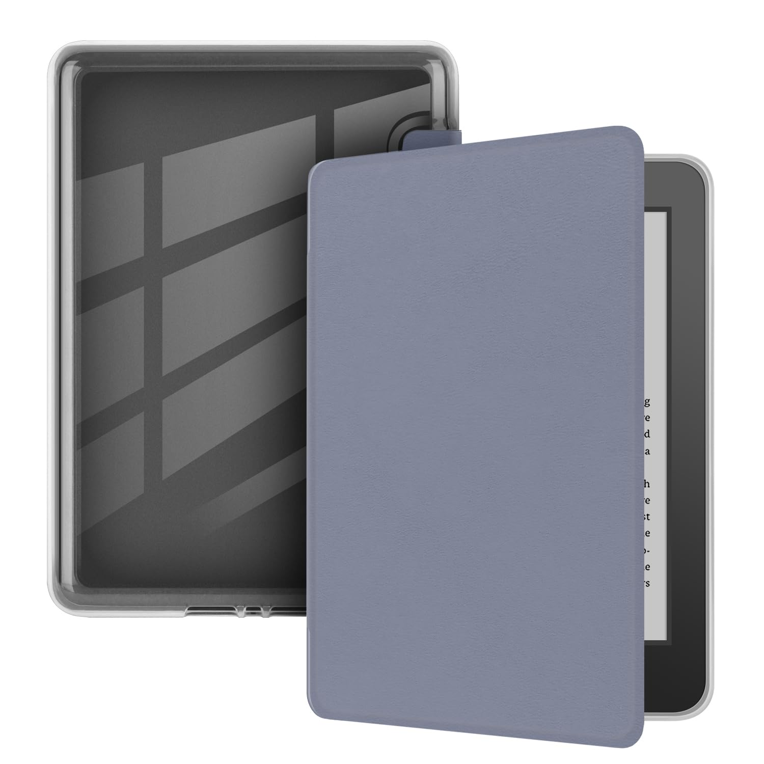 Case for 6" Kindle (10th Generation-2019 Release), Ultra Clear Soft Flexible Transparent TPU Back Cover with Auto Sleep/Wake for Kindle (MODEL NO. J9G29R), Dark Gray-image-28