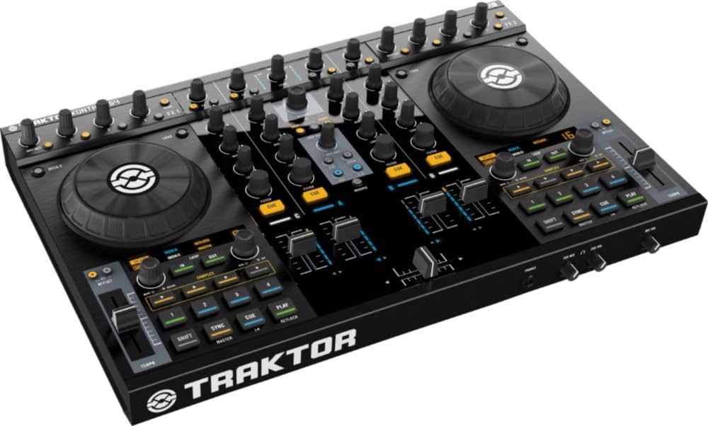 NI 4ch DJコントローラー　TRAKTOR KONTROL S4 Native Instruments Traktor Kontrol S4 DJ Controller : Amazon