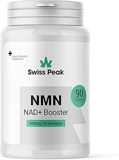 NMN = NAD+ Supplement, 600mg per Serving, Enhanced Absorption, Actual NAD+ Supplement for Cellular Repair & Energy Metabolism | Vegan, Non-GMO