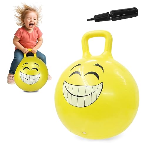 Jamara 460457 - Pelota saltarín Smile Amarillo 450mm
