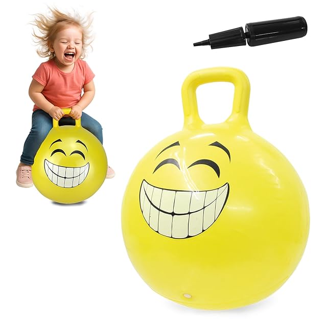 Jamara 460457 - Pelota saltarín Smile Amarillo 450mm