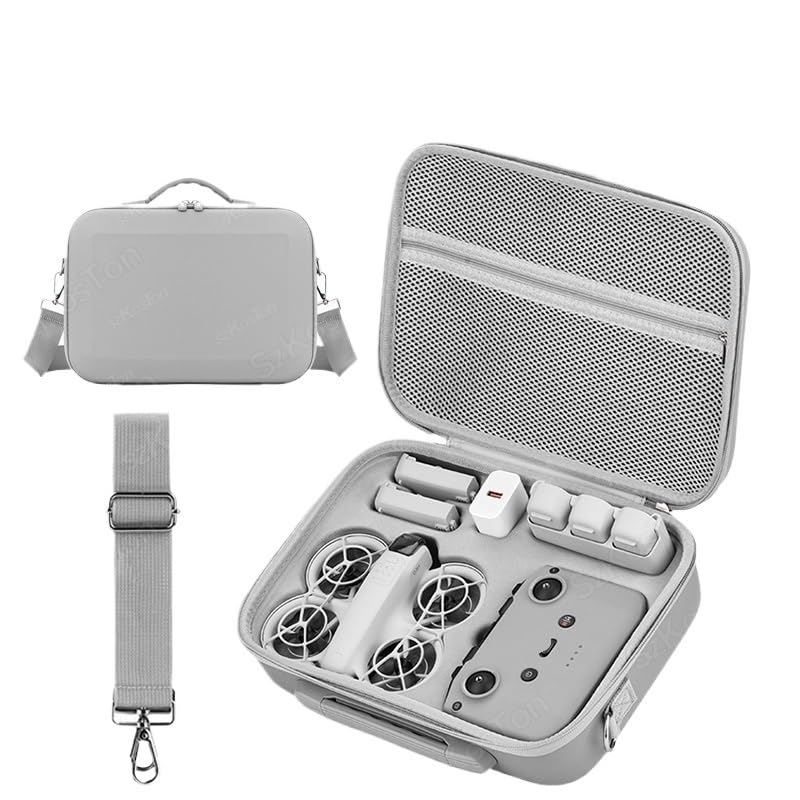 Compatibile Con DJI Borsa trasporto PU per dron NEO accessori RC-N3 | Borsa rigida protettiva per dron e relativi accessori(GRAY)