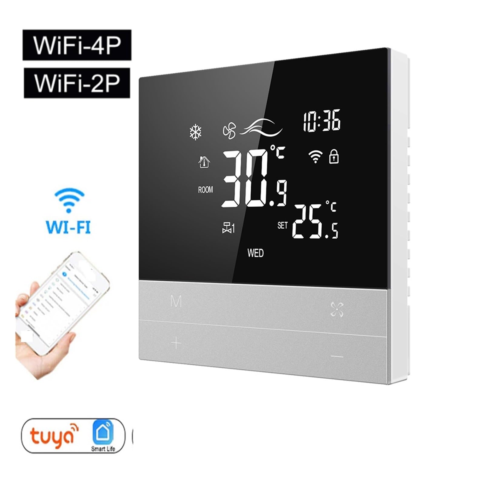 Inteligentny termostat WiFi Regulator temperatury Wody Elektryczne ogrzewanie podłogowe Sterowanie klimatyzatorem Praca Precyzja łatwość Konfiguracji(WiFi-4P)