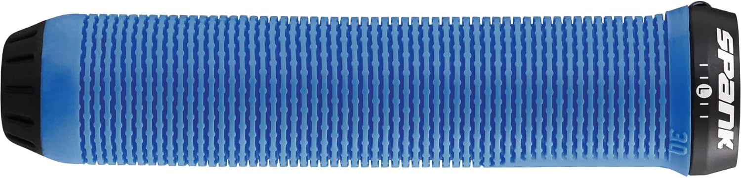 SPANK Spike Grip, Single Lock Grip, Low Profile 30mm or 33mm Diameter, Tapered bar Ends, Spank 'Human Factor' Grip Pattern