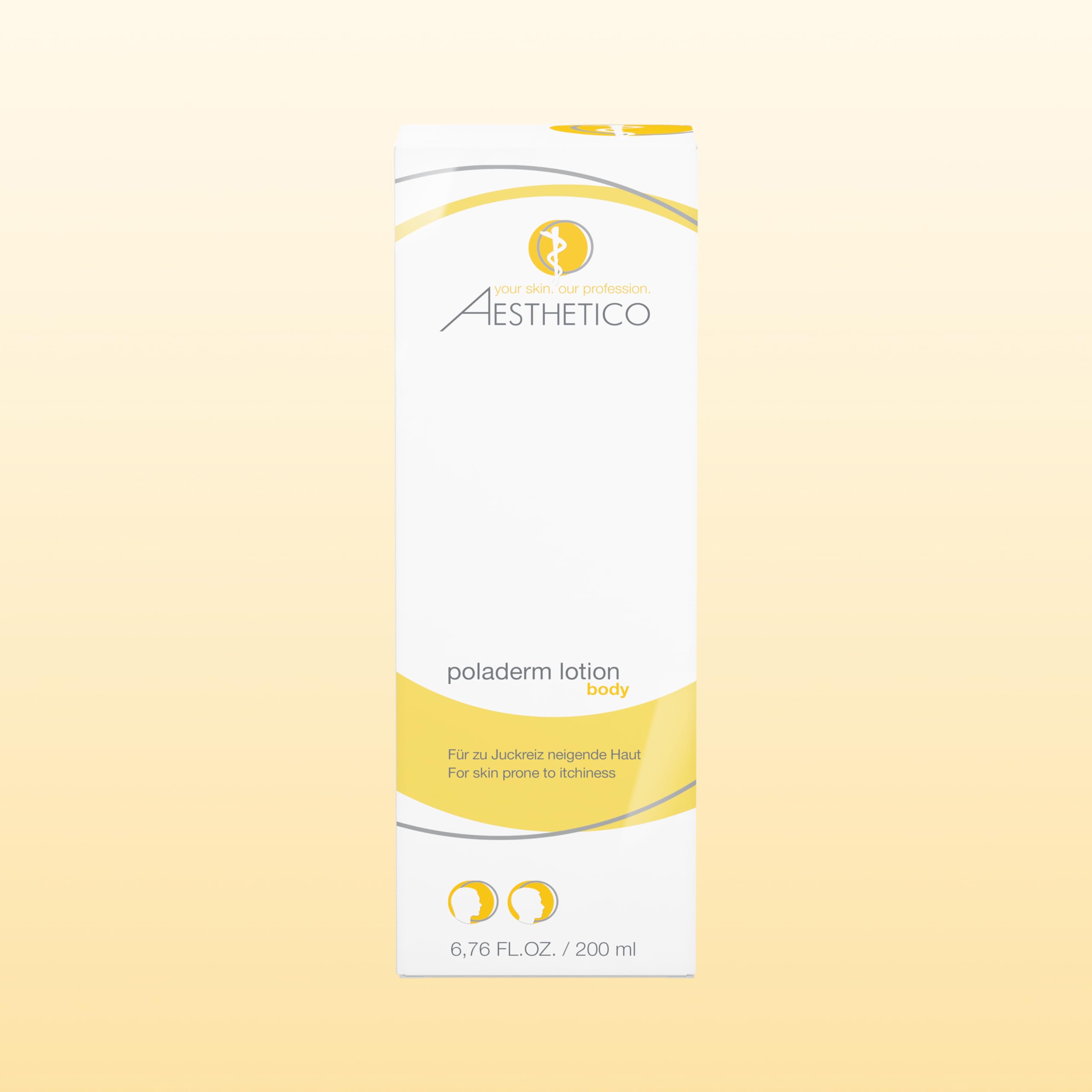 AESTHETICO poladerm lotion, 200 ml - SOS-Hilfe bei Juckreiz, kühlend und beruhigend, Körperlotion mit Urea, feuchtigkeitsspendend, schützt vor Feuchtigkeitsverlust, parfümfrei, schnell einziehend