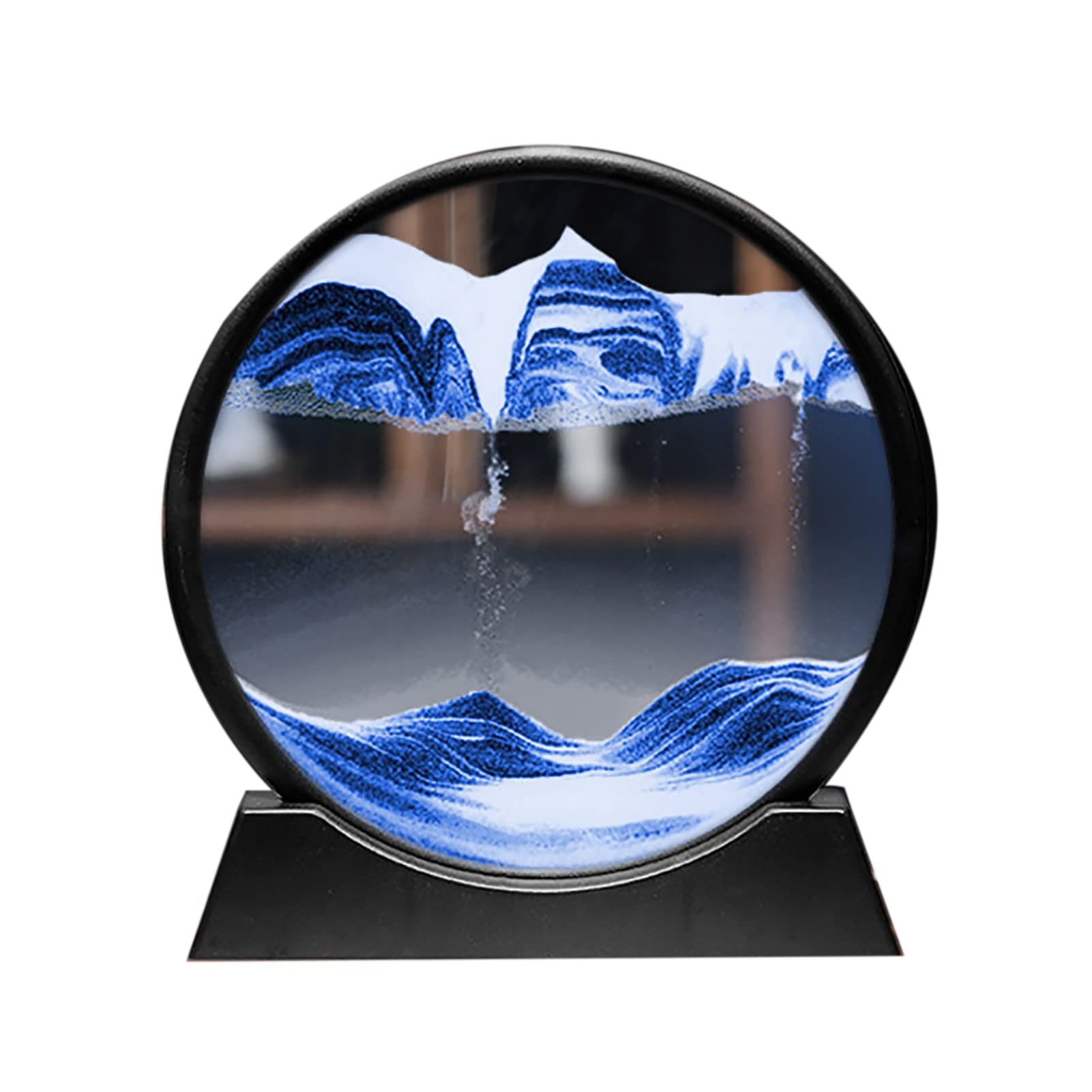 Cuadro De Arena Móvil 3D De 7 Pulgadas, Paisaje Líquido Dinámico Con Vidrio Y PVC, Decoración Relajante Para Hogar Y Oficina, Regalo Antiestrés
