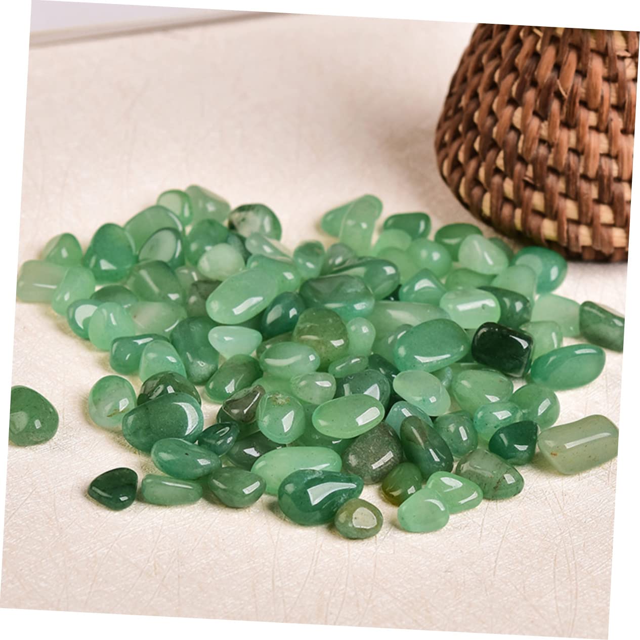 YARNOW 1 Jeu Gravier Jade Aventurine Roches D'aquarium Sable D'aquarium Réservoir Plantes D'aquarium Bocal à Poisson Lampe De Poisson Gravier pour Jardin Aquariums Air Green Pierre