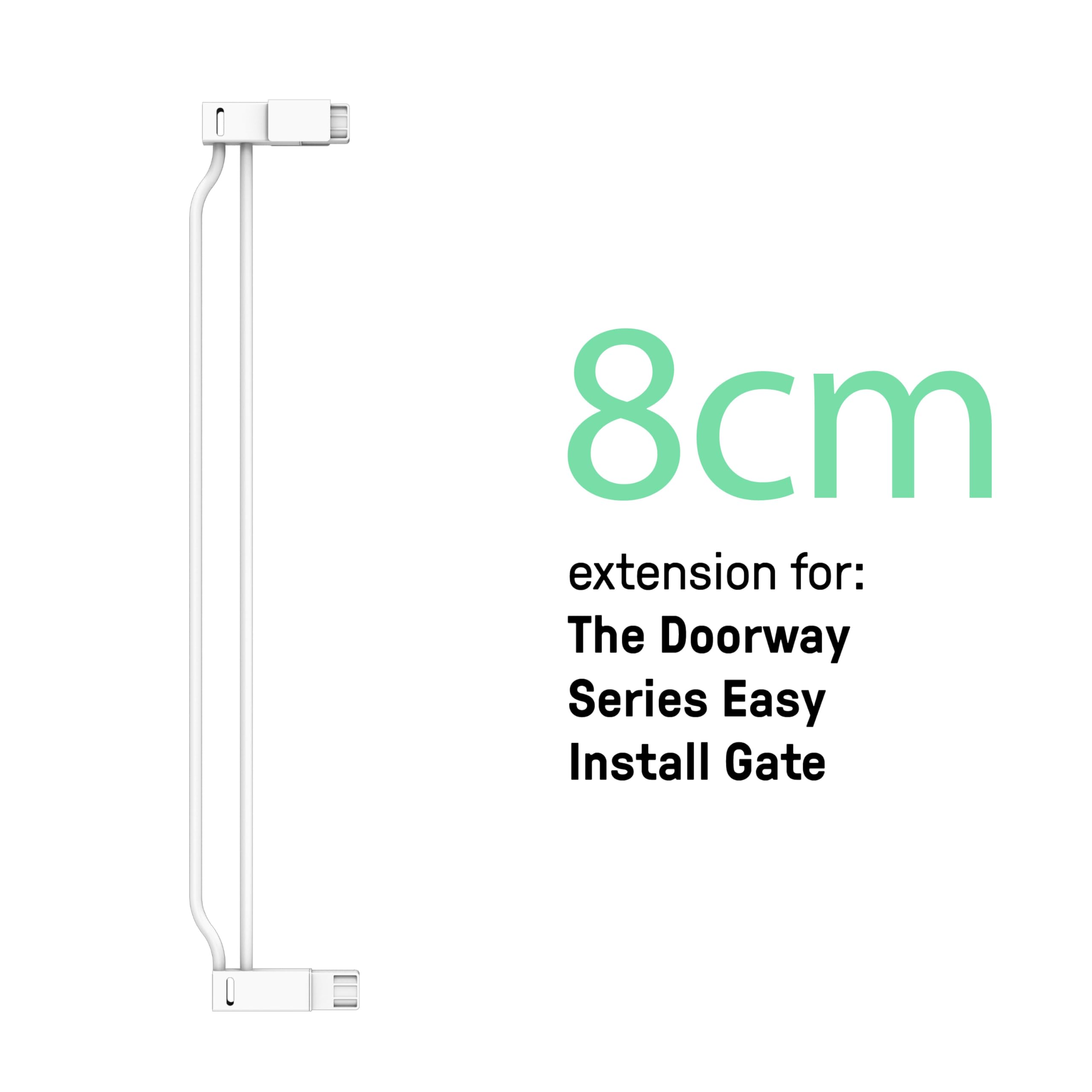 Ingenuity The Doorway Series Easy Install Baby Gate & Dog Gate, 8cm Extension only - White, 8cm Gate Extension - Image 3