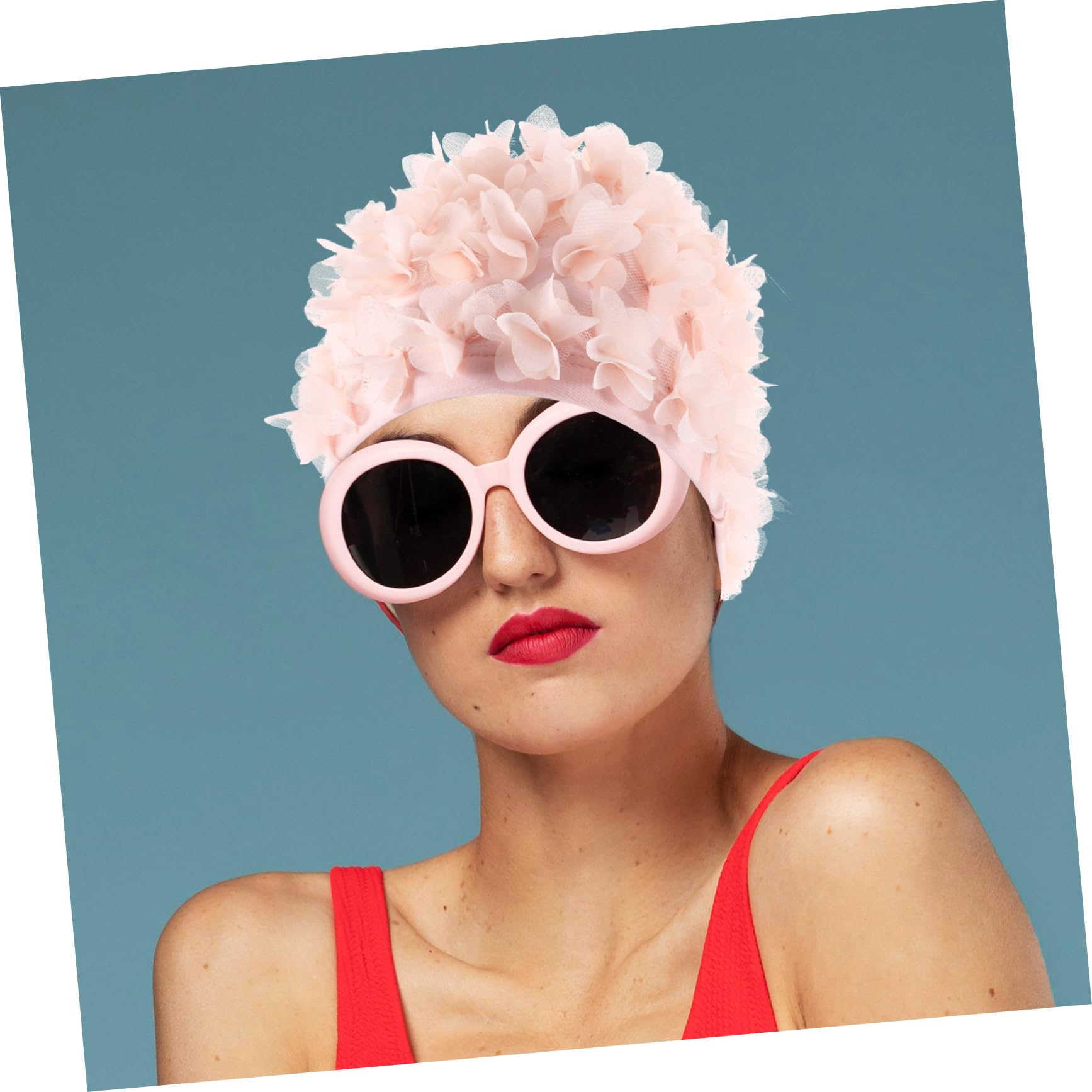 VANZACK 2 Pièces Bonnet De Bain en Caoutchouc Bonnets De Bain De Protection des Cheveux Bonnet De Couchage Bonnets De Bain pour Femmes Nageant Turban De Bain Fleurs Manquer Élastique Nylon