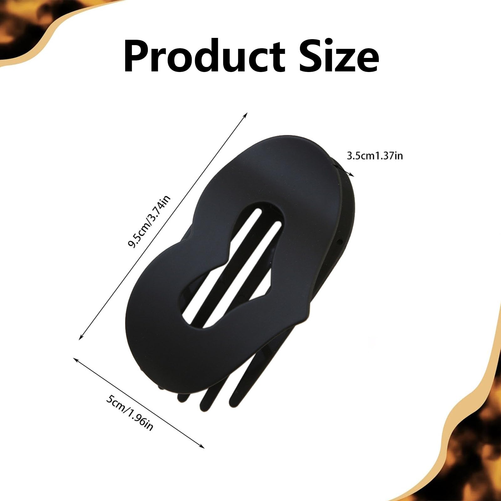 6 Pcs Flat Hair Clips for Women Strong Hold No Slip Matte Claw Clips - Image 2