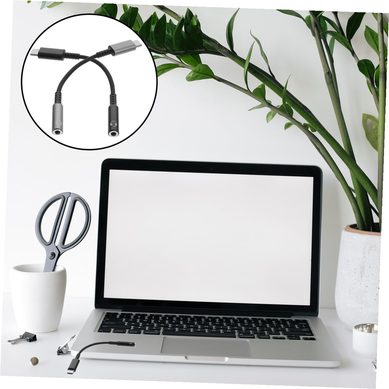 DOITOOL 6stücke Type-c Zu Audioadapter Kabel Für Kopfhörer Praktischer Für Handy Und Tablet Unterstützt Sprachsteuerung Und Musikwiedergabe Schwarz