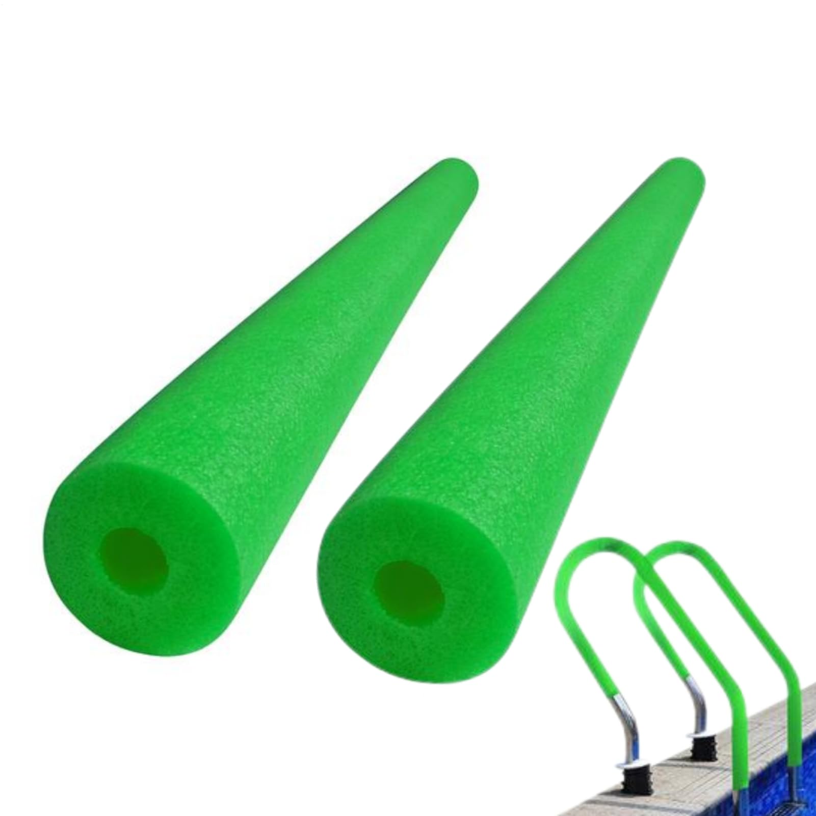 Pool Noodle, 2X120CM Foam Swimming Noodles for Kids Adults, Extra Long Floating Pools Noodle with Hole, Flexible Swimming Pool Noodles Float Training Aid, for Pools Accessories
