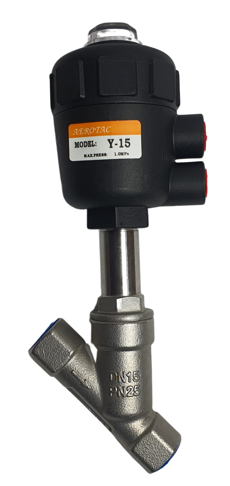Y Type Angle Pnuematic Valve Single Acting for Process Control (Y-25 1")
