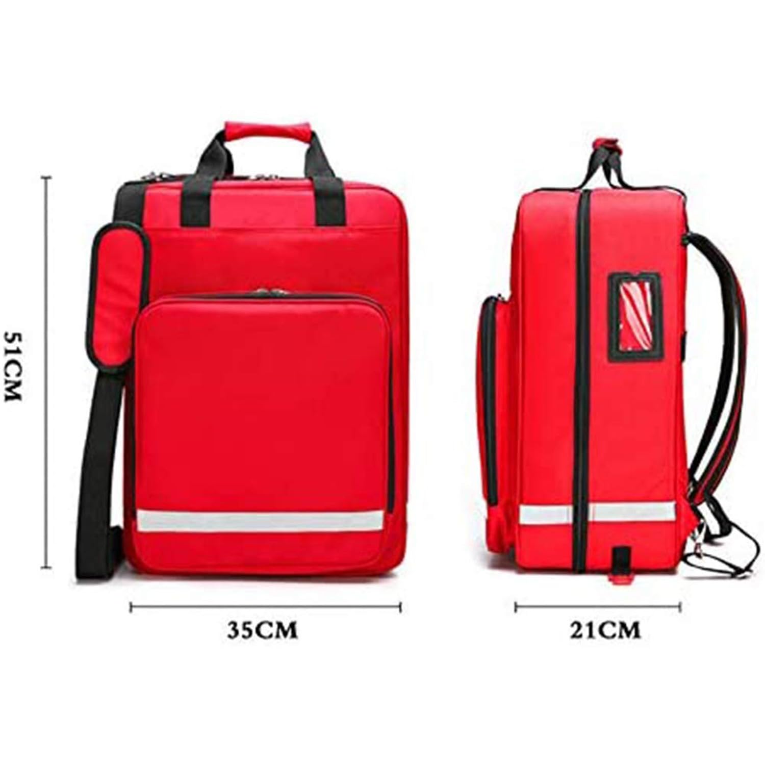 Mochila Medica Bolsa Emergencias Vacia, Carrito De Botiquín De Primeros Auxilios Bolsa de Emergencia para traumatismos, Adecuado para EMT, Paramédico, Visita Domiciliaria A