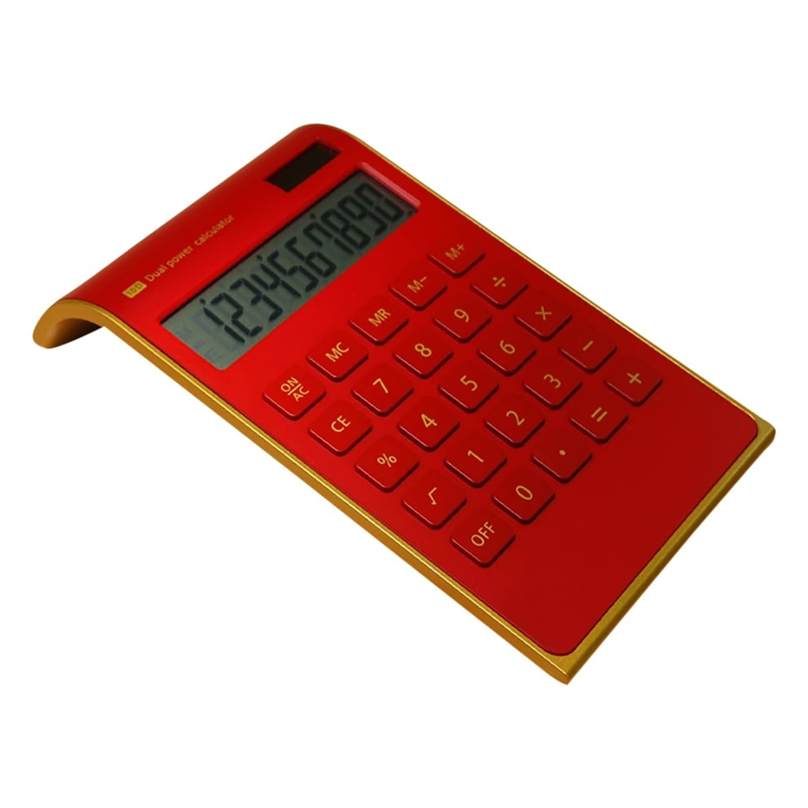 Calcolatrice scientifica Calcolatrici Calcolatrice da Tavolo, energia Solare Mini Tastiera Portatile Doppia Alimentazione (Wit)(Red)