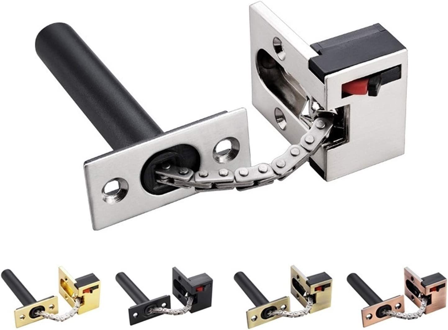 Catena di porta anti-furto Catena di sicurezza for porta, lucchetto a catena di sicurezza limitatore, lucchetto a catena for porta KAK Serratura a catena for porta di sicurezza nascosta in lega di zin