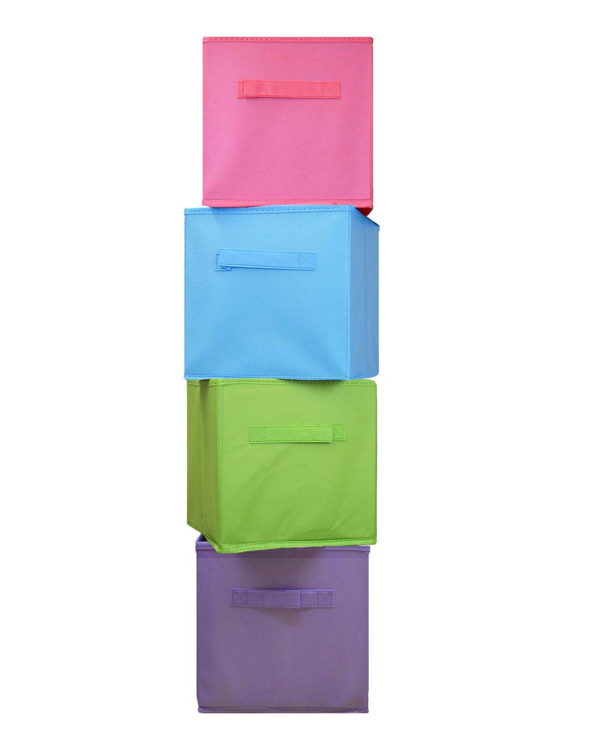 YoL Folding Storage Cube Space Saver Tidy Home Bedroom Playroom Toys Pack of 4 Foldable Storage Cube Home Storage Storage Box Storage Chest Folding Storage Box