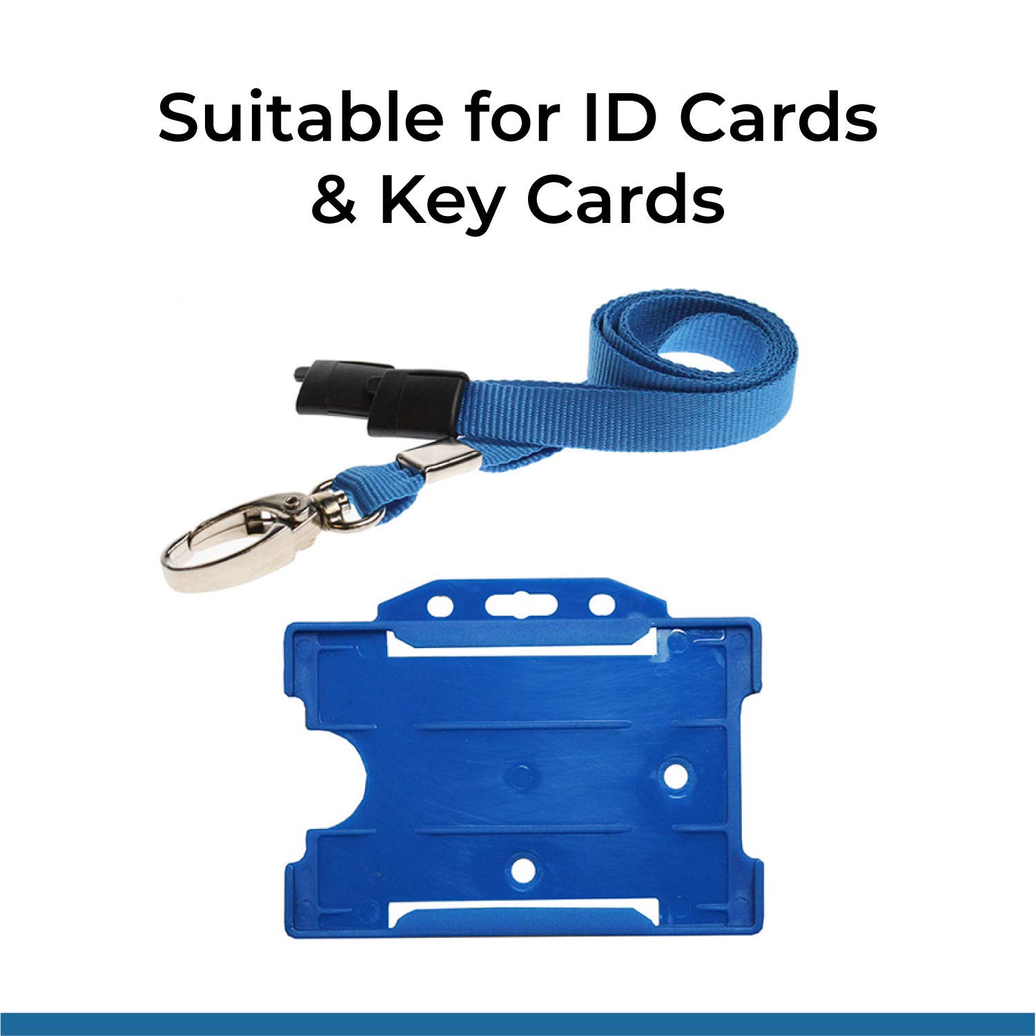 Tarjeta De Identificación Con Clip De Metal, Cordón Liso