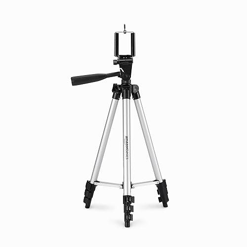 Amazon Basics Trépied Universel pour Smartphone en Aluminium de 127 cm avec Rotation à Trois Axes, Noir