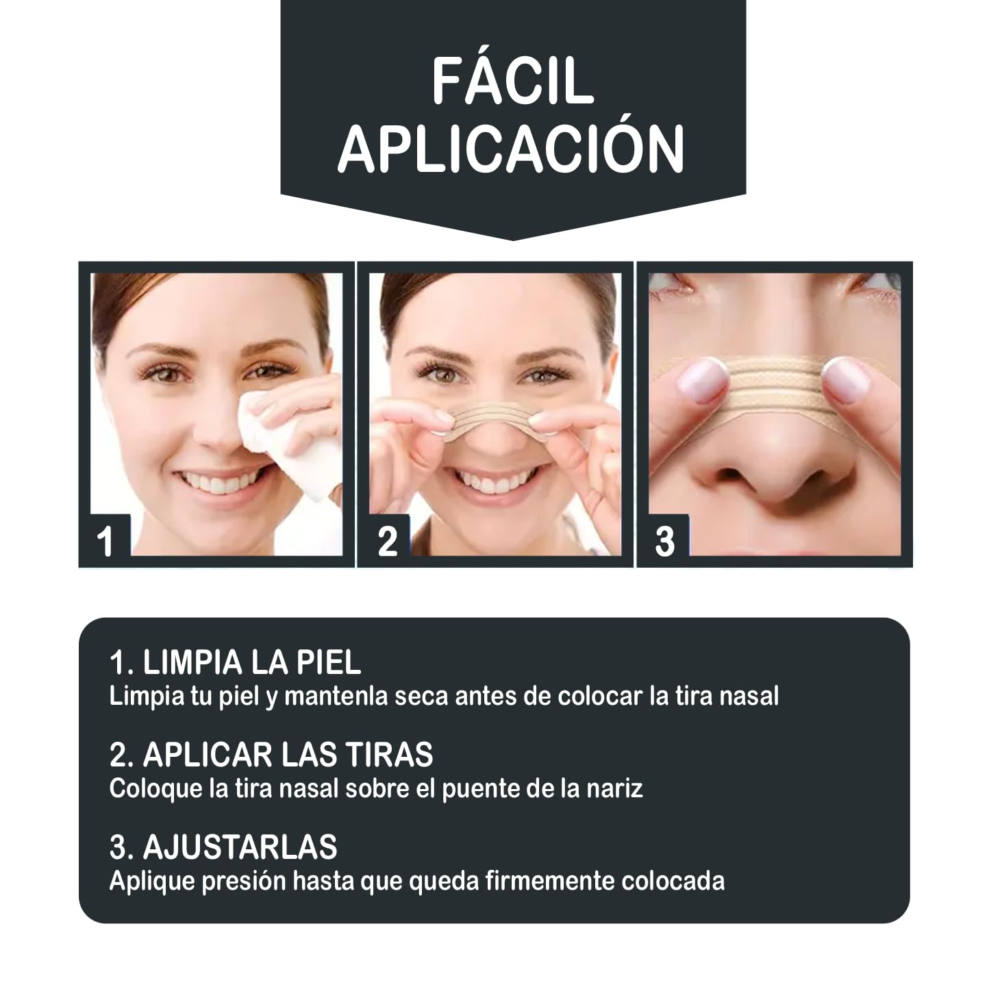 PACK PREMIUM 60 Tiras Nasales Antironquidos Para Dormir Breathe Right Tiras Nasales Ronquidos Soluciones Tiritas Nariz Respirar Mejor Por La Nariz Tiras Antironquidos Nasal Strips Dejar De Roncar