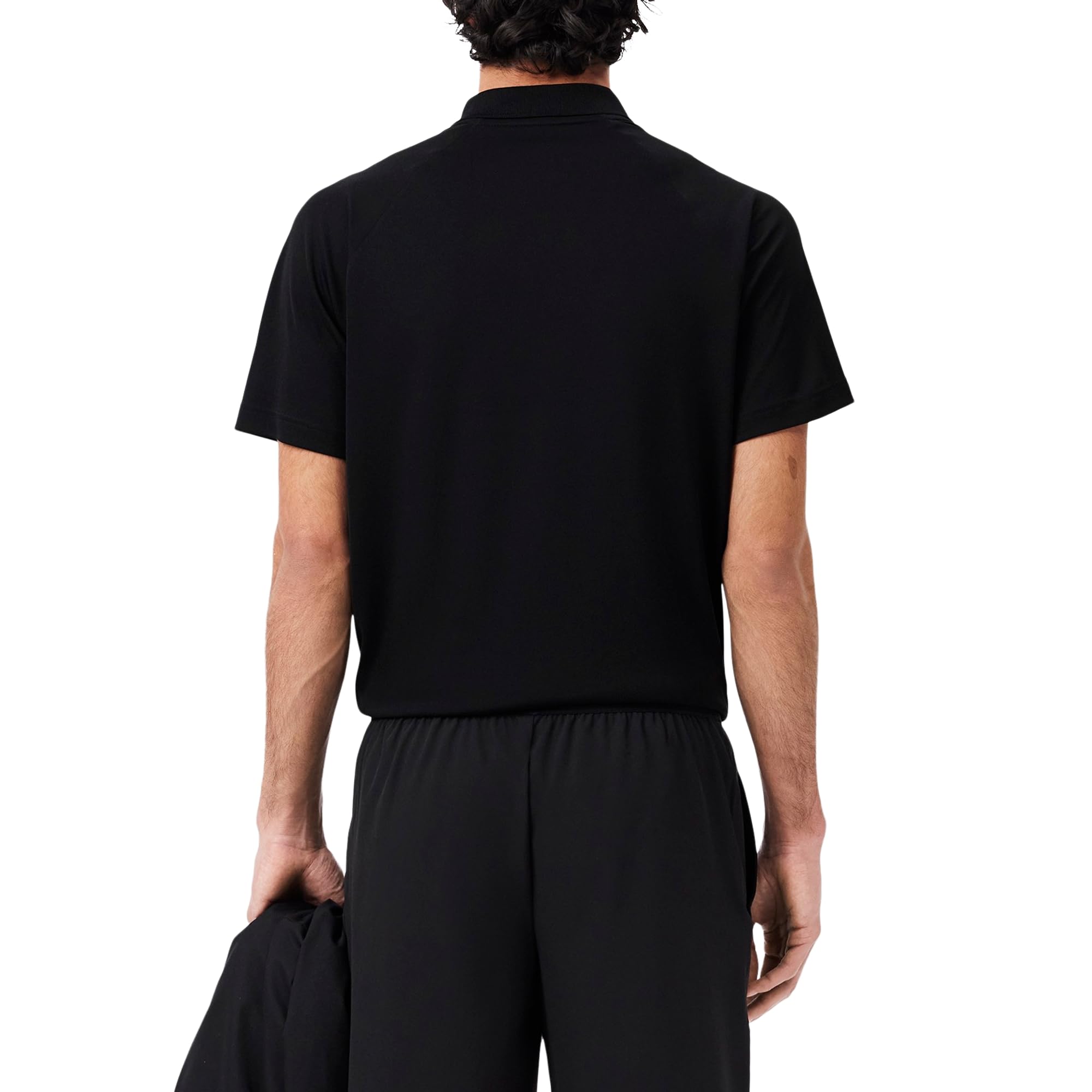 Lacoste Herren Sport Short Ultra Dry Raglanärmel Polo - Schwarz - Klein – Ansicht 2