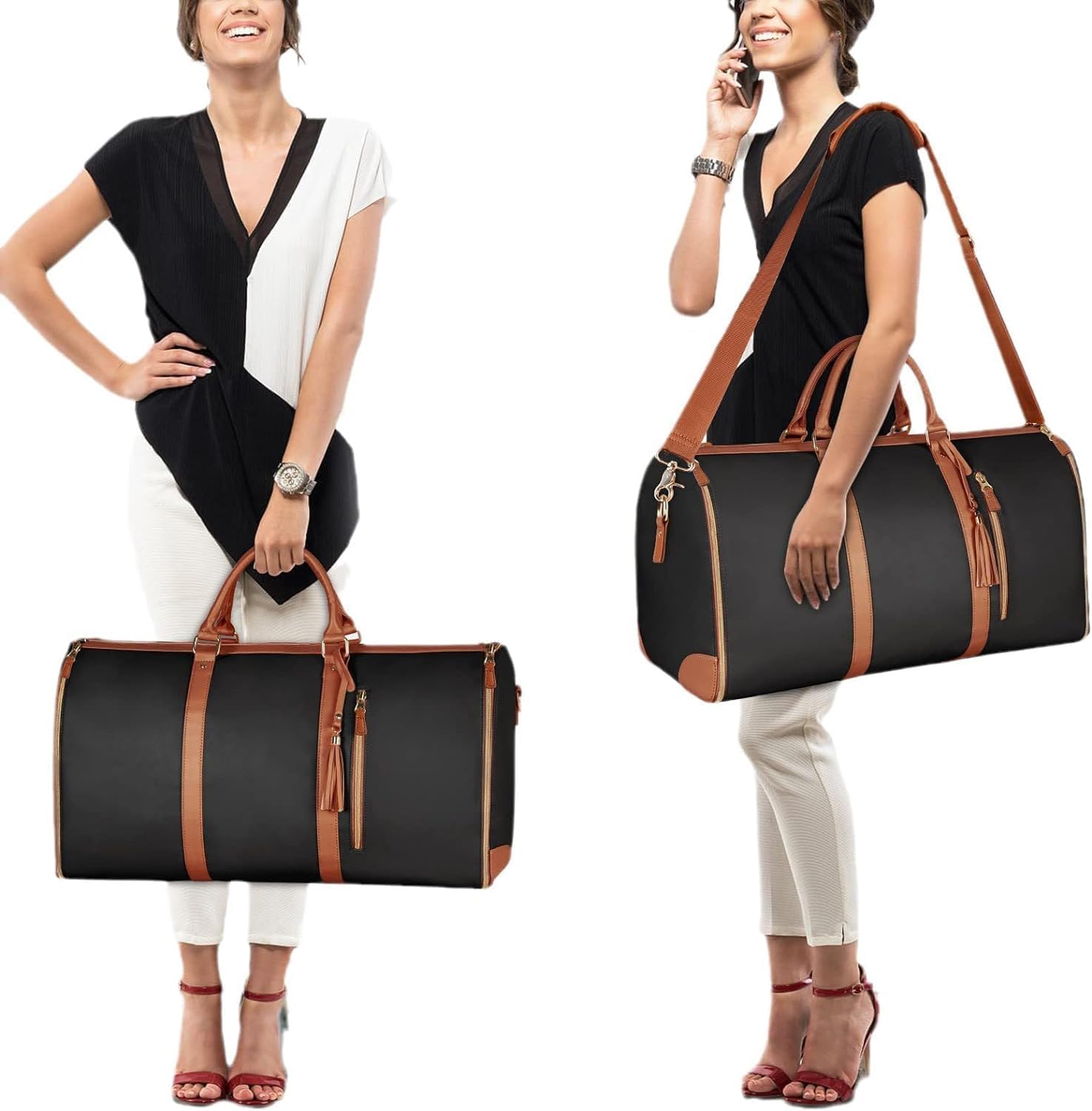 Bolsa De Ropa para Viajes, Bolsa De Viaje Plegable, Foldable Clothing Travel Bag,Garment Bags for Clothes Travel,Portatrajes Plegable para Viajes,High Capacity Folding Suit Luggag (Beige)