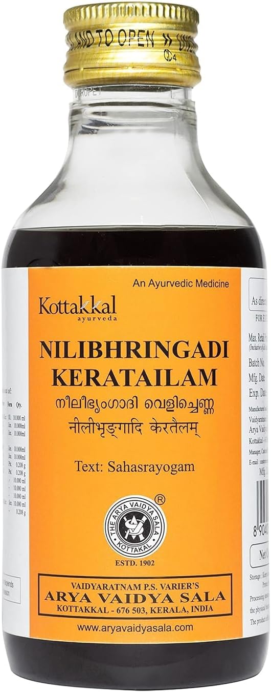Kottakkal Arya Vaidya Sala Ayurvedic Nilibhringadi Kera Tailam Oil 200ml