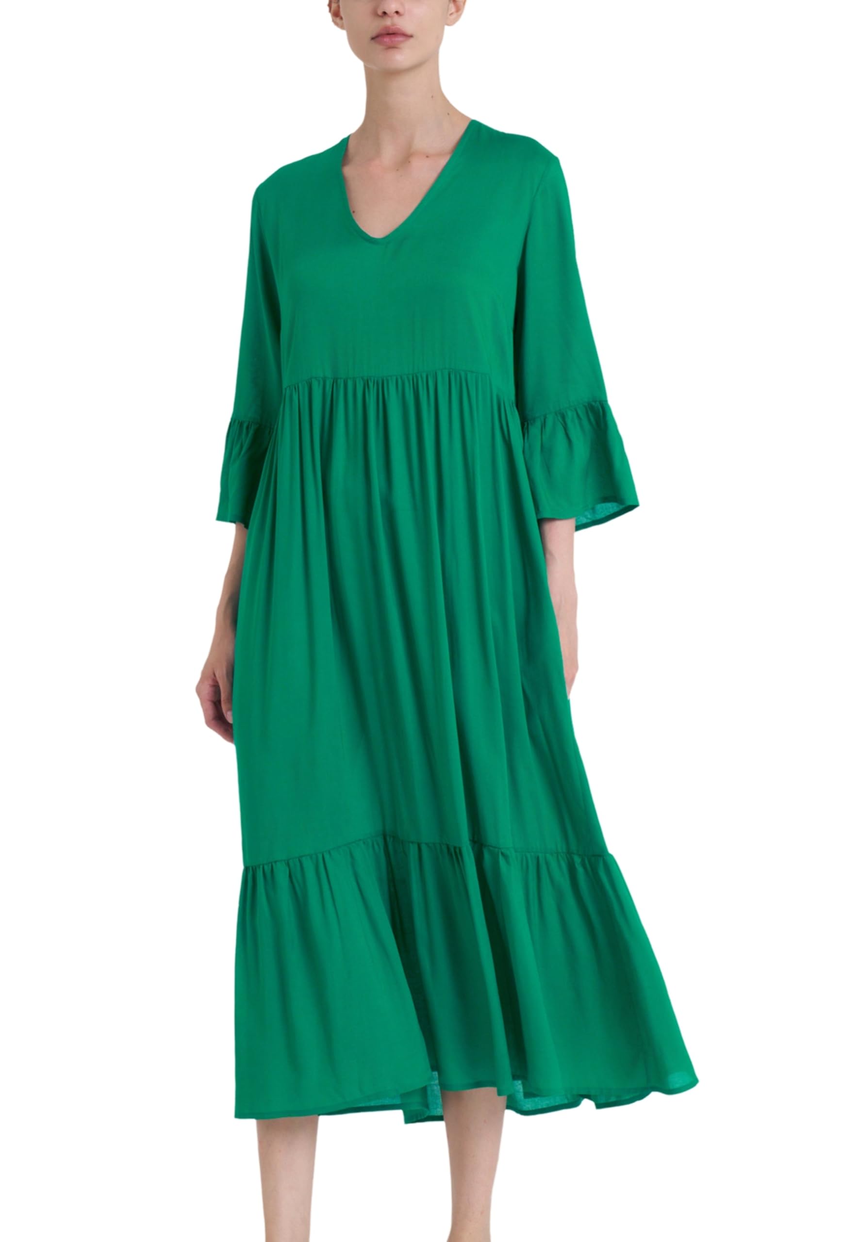 RAGNO Abito Donna Manica Tre Quarti 100% Viscosa Leggera DQ09DZ