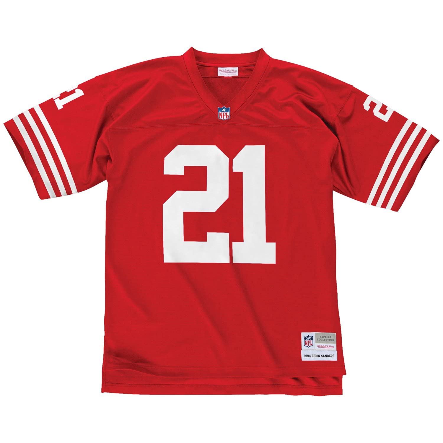 Mitchell and Ness M&N NFL Legacy Jersey - S.F. 49ERS D. Sanders #21, Red