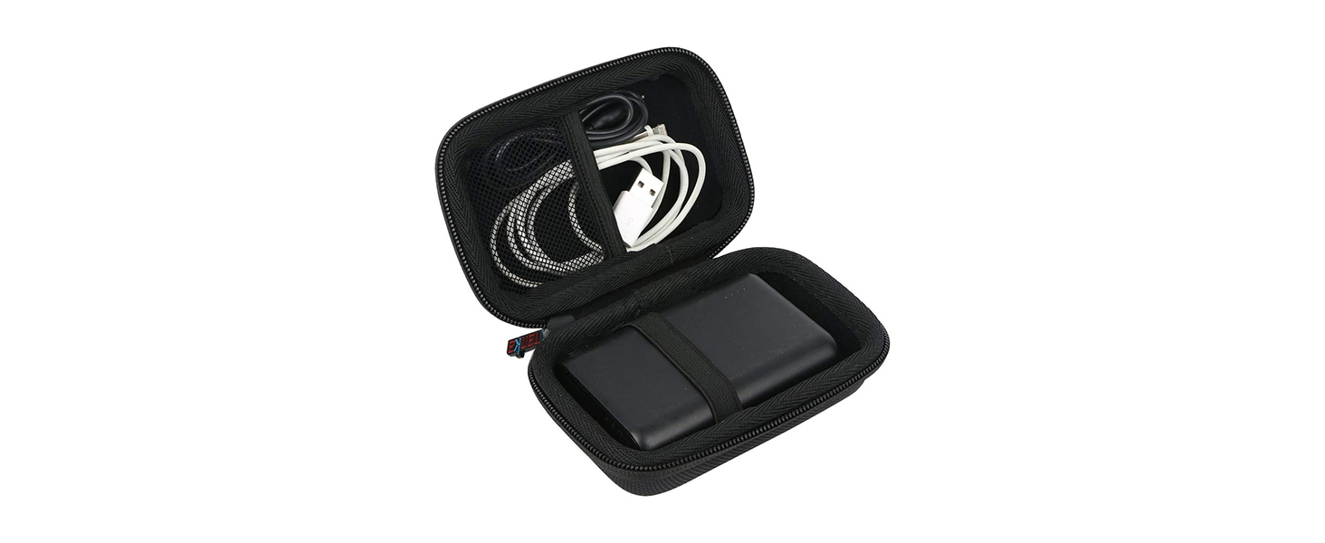 Étui De Voyage Khanka Pour Anker PowerCore 10000 – Housse Rigide Noire Protectrice Et Compacte