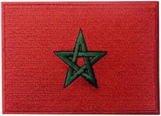 Morocco Flag Embroidered Patch Moroccan Iron On Sew On National Emblem